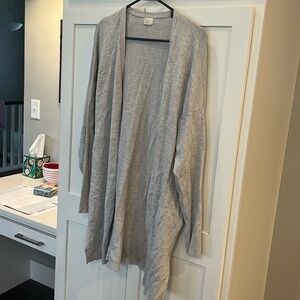 Long gray cardigan